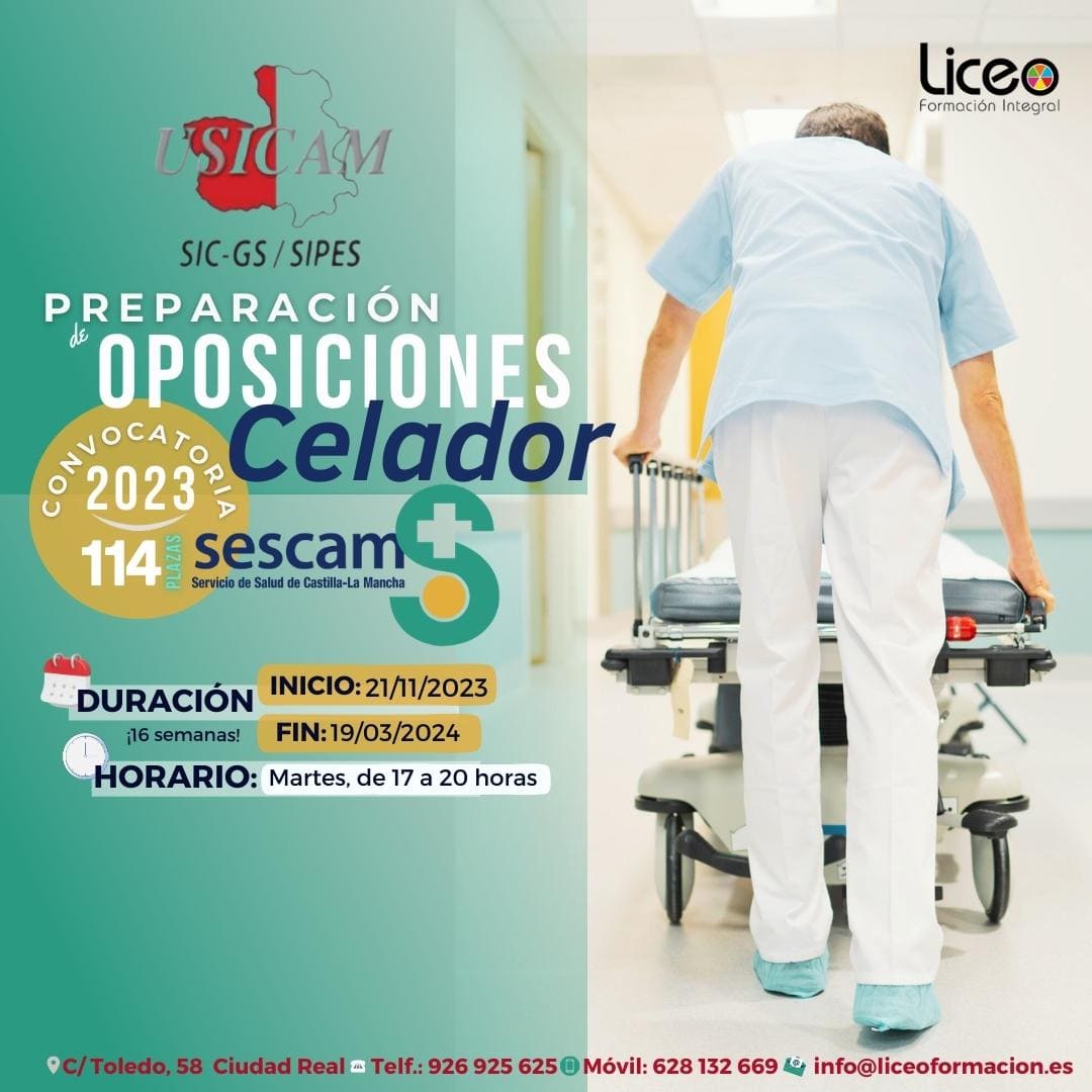 CURSO PREPARACIÓN OPOSICIONES CELADOR/A SESCAM
